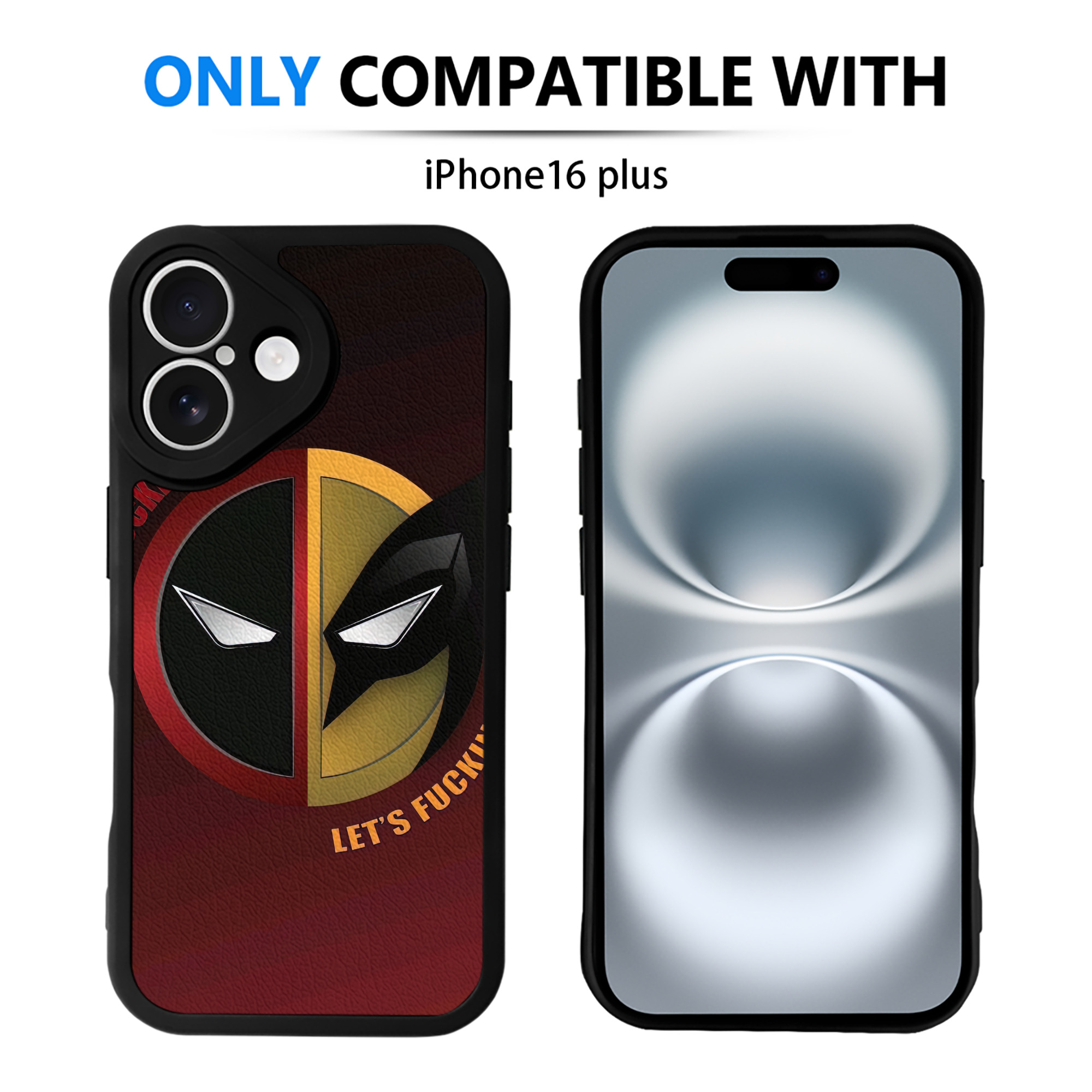 （画像用） Deadpool デッドプール 【iPhone 16シリーズ対応】シリコンスマホケース（レザー調） 材質：シリコン